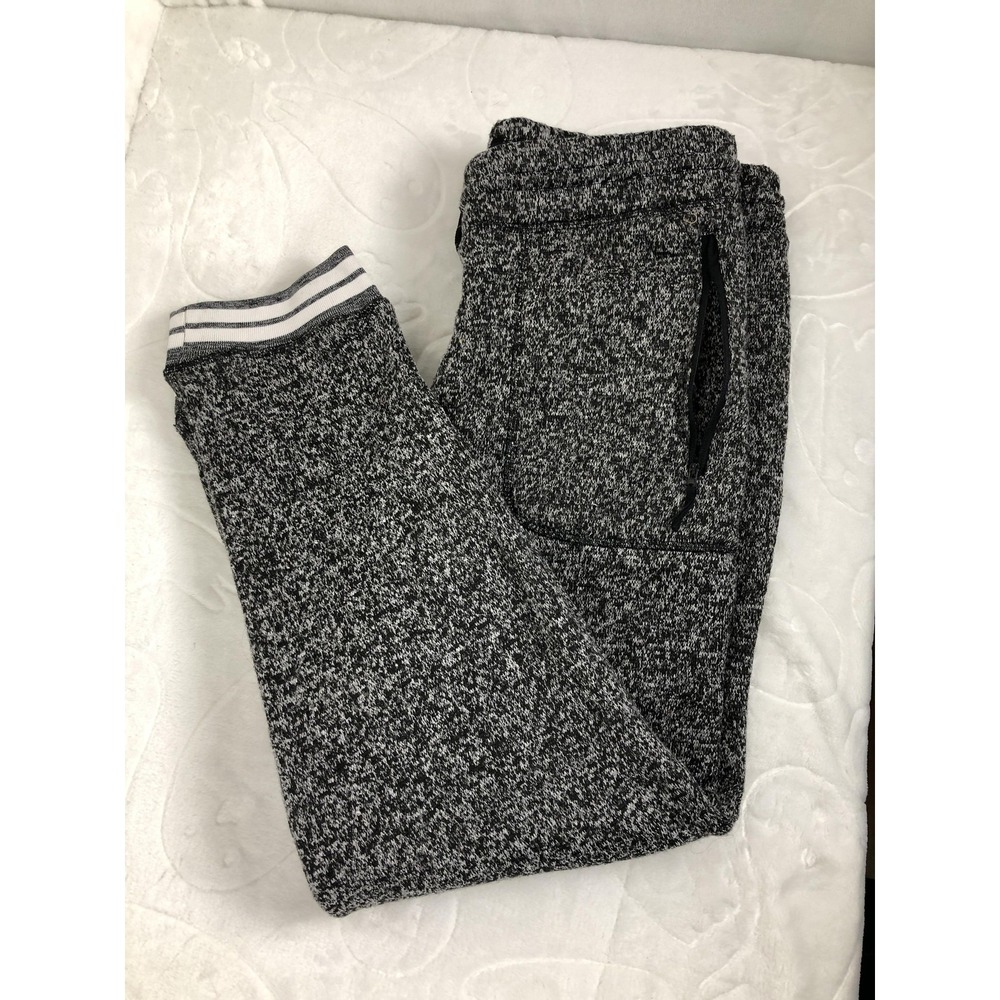 Brooklyn Cloth Pants Mens XL Black Gray‎ The Jogger Zip Pockets Cuffed Heathered